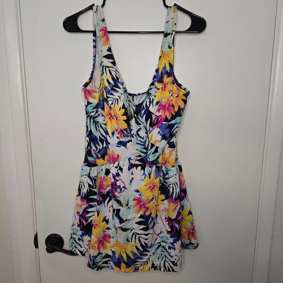 Le Cove Tropical Floral One Piece Swim Dress - Picture 10 of 10